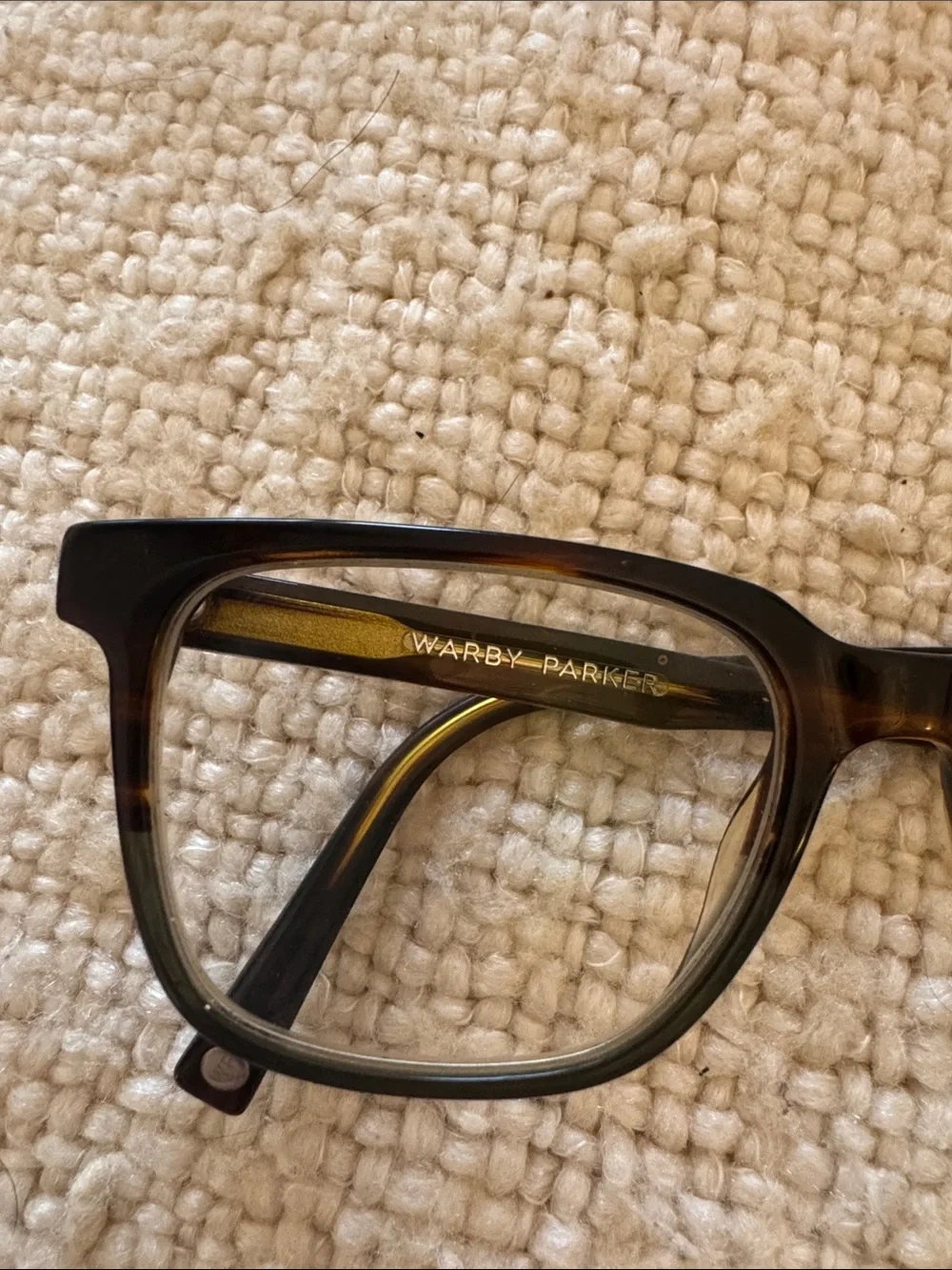Warby Parker Chamberlain Two-Tone Square Eyeglass Frames - Brown/Grayish Blue